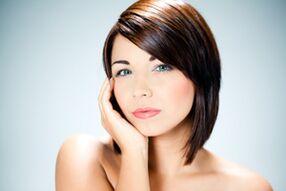 bela pele facial após o rejuvenescimento